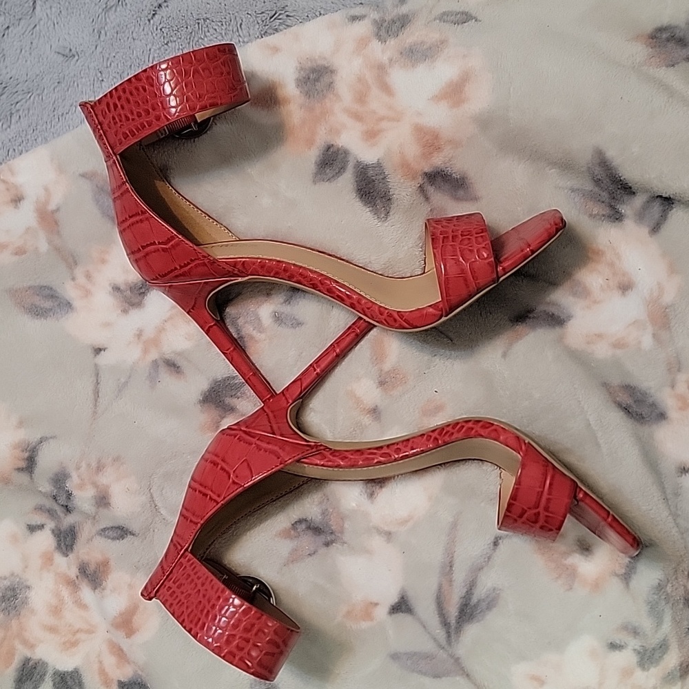 Express Snake Print Heels - image 6